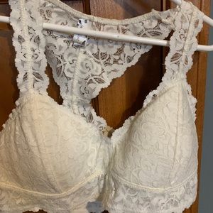 White lace bralette